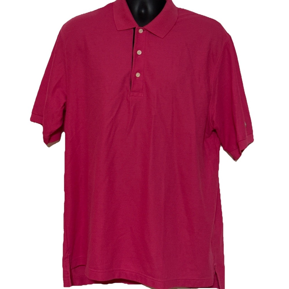 Brooks Brothers Country Club Golf Polo Pink Performance Knit Mens Sz Large